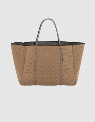 エスケープ　トート　キャラメル/スティール